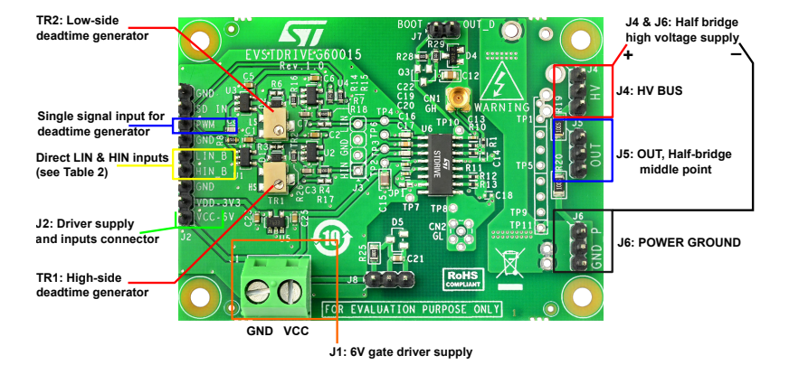 STMicroelectronics EVSTDRIVEG60015 Demonstration Board